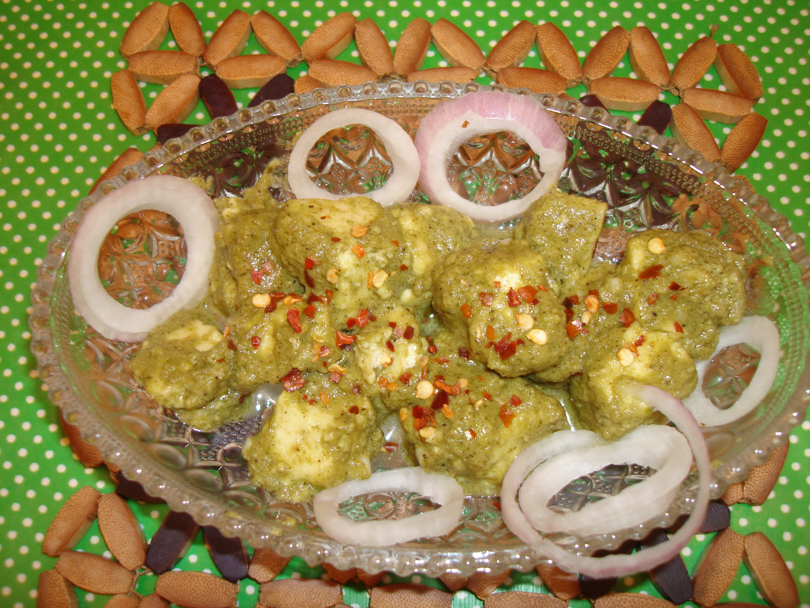 Green Paneer Softy (Cottage Cheese)