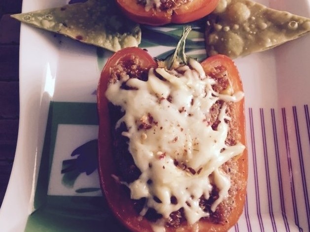 Stuffed Red Bell Pepper(Capsicum)