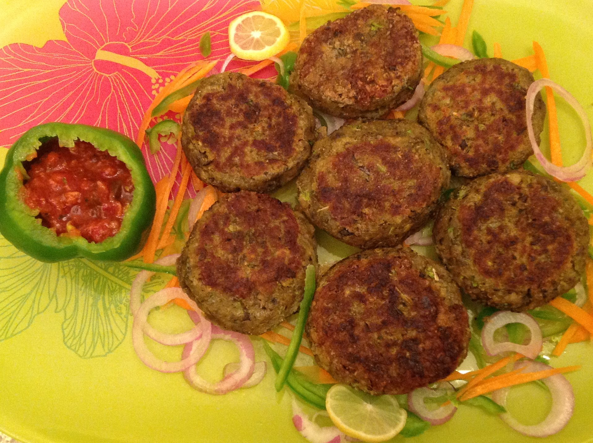 Baked Soya Green Peas Kebab